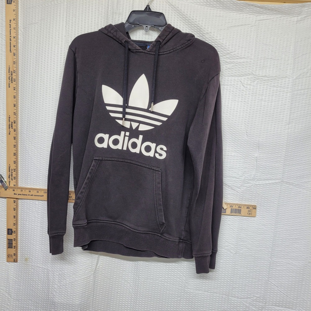 Adidas Originals Trefoil Hoodie Black Pullover Sweatshirt‎ Small Logo